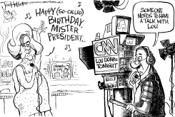LOU DOBBS by Joe Heller