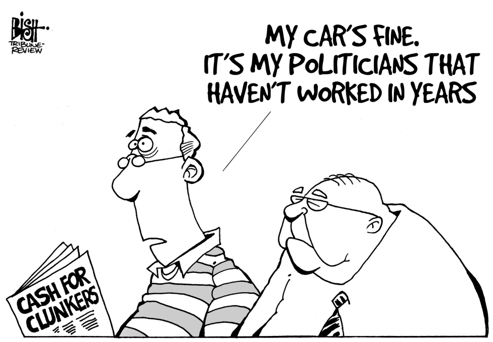 CLUNKERS AND POLITICIANS, b/w