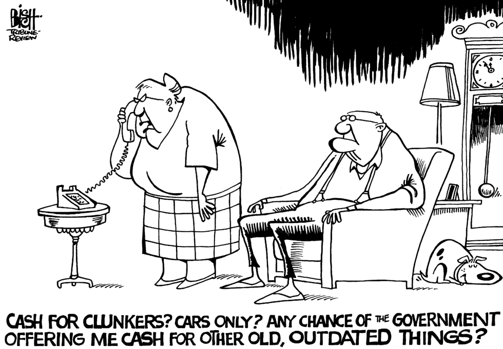 CASHING IN ON HER CLUNKER, b/w