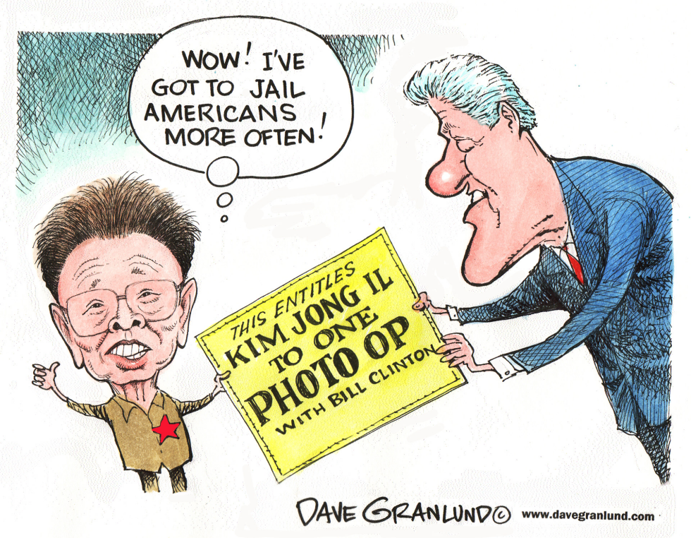Kim Jong Il and Bill Clinton