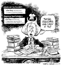THOSE FRENCHIES WERE CUSSIN' AT ME by Daryl Cagle