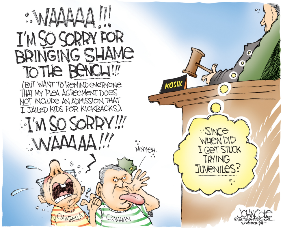  PA TOON  LUZERNE COUNTY JUDGES by John Cole