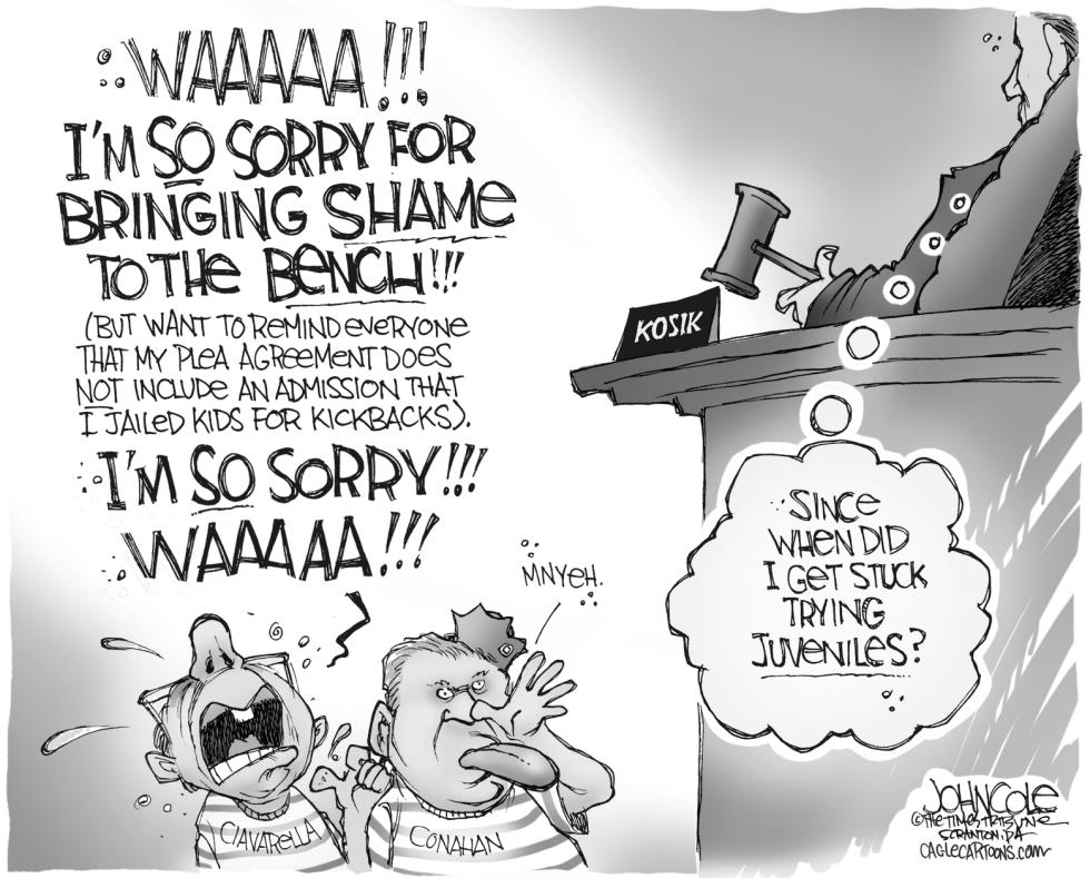 PA TOON -- Luzerne County judges BW