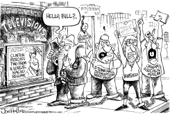 CLINTON TO THE RESCUE by Joe Heller