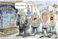 CLINTON TO THE RESCUE by Joe Heller