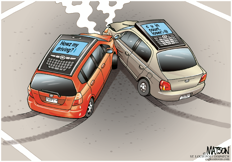 Driving While Texting-COLOR
