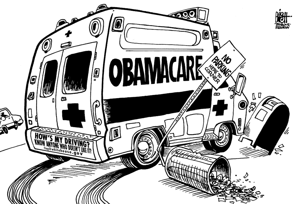 OBAMACARE HOWS MY DRIVING, b/w