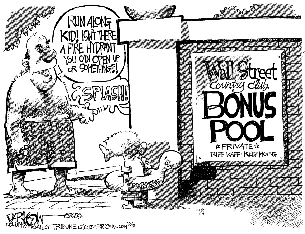  WALL STREET BONUS POOL by John Darkow