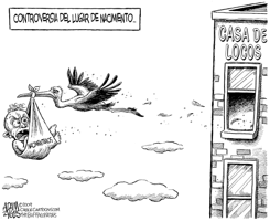 CONTROVERSIA SOBRE EL LUGAR DE NACIMIENTO by Adam Zyglis