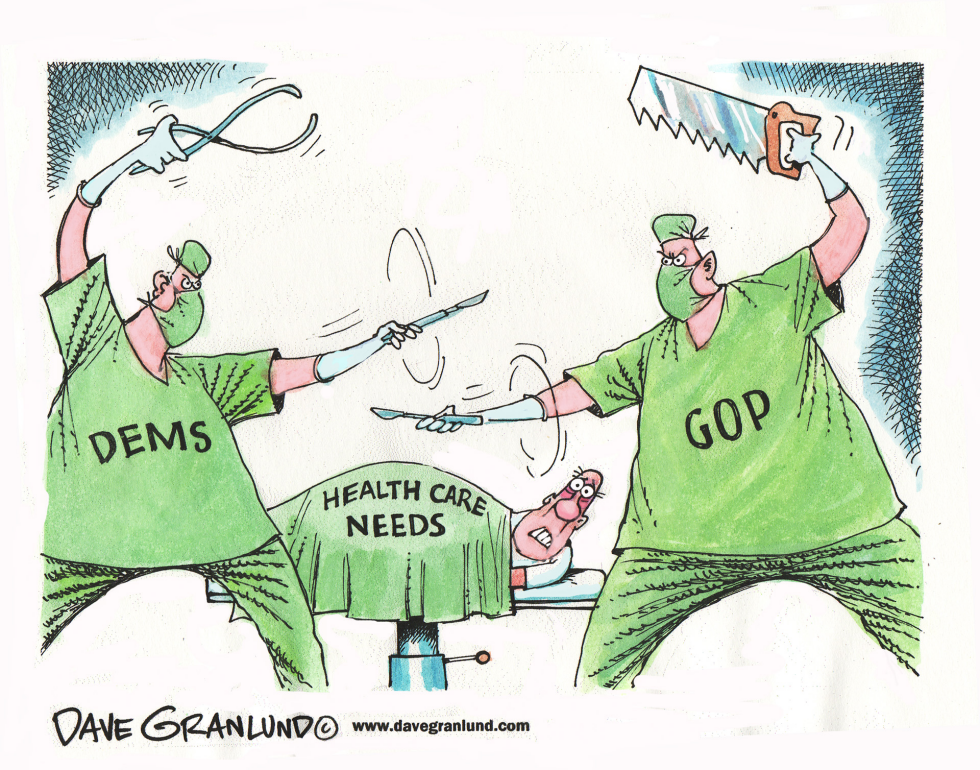  HEALTH CARE BATTLE by Dave Granlund