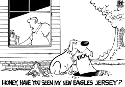 VICK JOINS THE EAGLES, B/W by Randy Bish