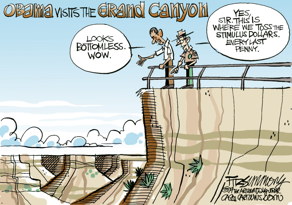  OBAMA VISITS THE GRAND CANYON by David Fitzsimmons