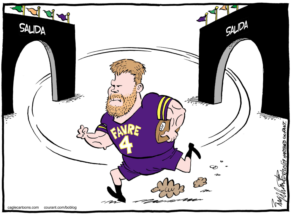  BRETT FAVRE  by Bob Englehart