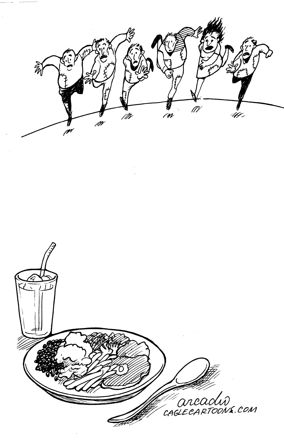 Todos tras la comida escasa