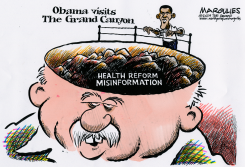 OBAMA VISITS THE GRAND CANYON  by Jimmy Margulies