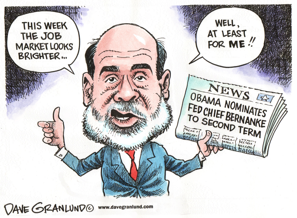  BERNANKE 2ND TERM by Dave Granlund