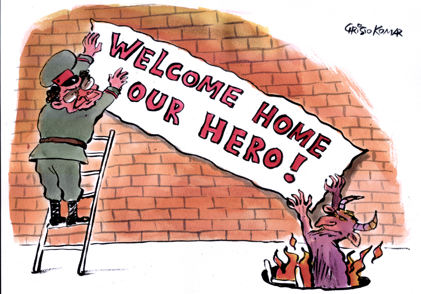 Lockerbie bomber welcome - COLOR