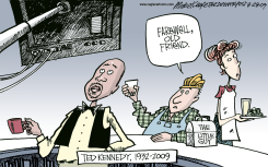 RIP TED KENNEDY  by Mike Keefe