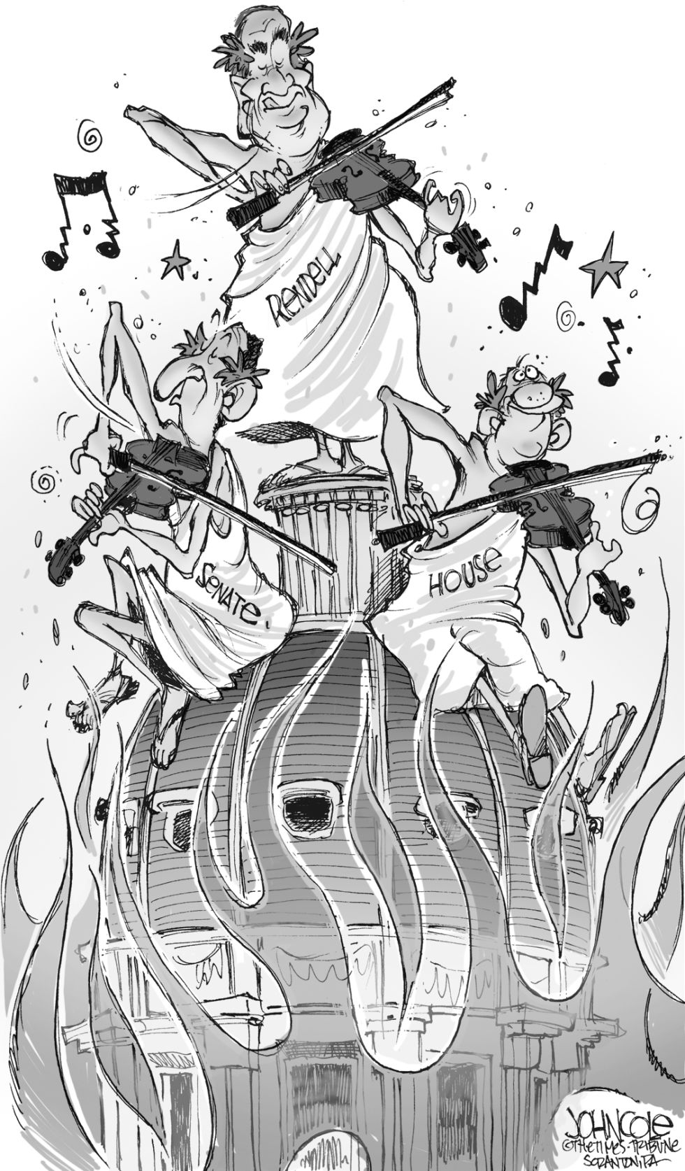 PA TOON -- The Three Neros BW