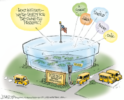 SWINE FLU GOES TO SCHOOL  by John Cole