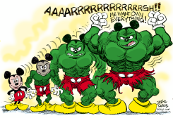 DISNEY BUYS MARVEL COMICS  by Daryl Cagle