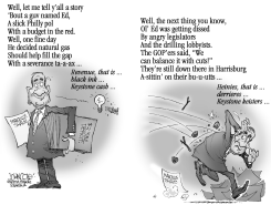 PA TOON  BALLAD OF ED RENDELL BW by John Cole