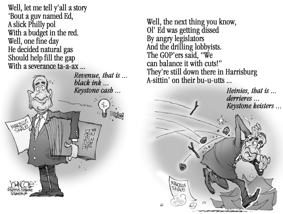 PA TOON -- Ballad of Ed Rendell BW