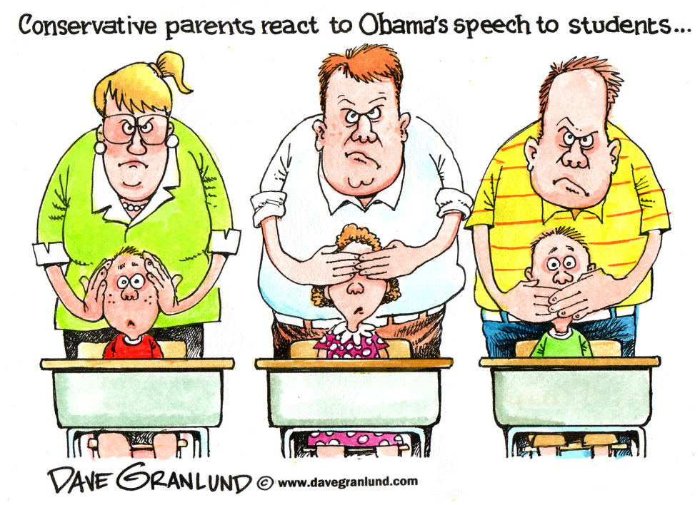  OBAMA SPEECH TO STUDENTS by Dave Granlund