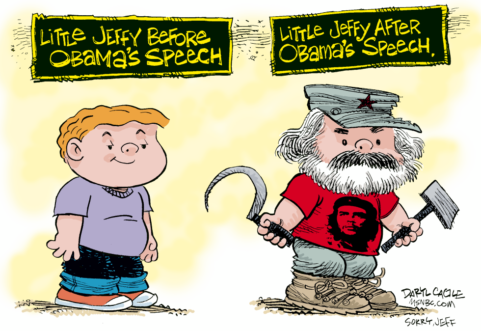Socialist Obama and Schoolkids Color