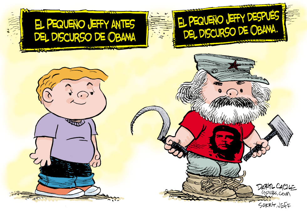  OBAMA EL SOCIALISTA Y LOS CHICOS DE ESCUELA  by Daryl Cagle