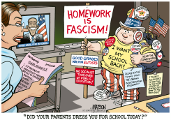 STUDENT PROTESTS OBAMA'S MESSAGE by R.J. Matson