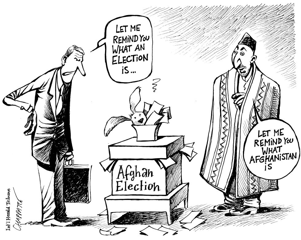  AFGHAN ELECTION RIGGED by Patrick Chappatte