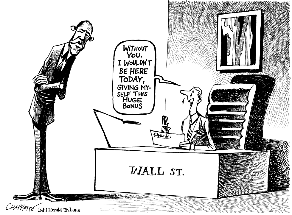  WALL STREET, ONE YEAR AFTER by Patrick Chappatte