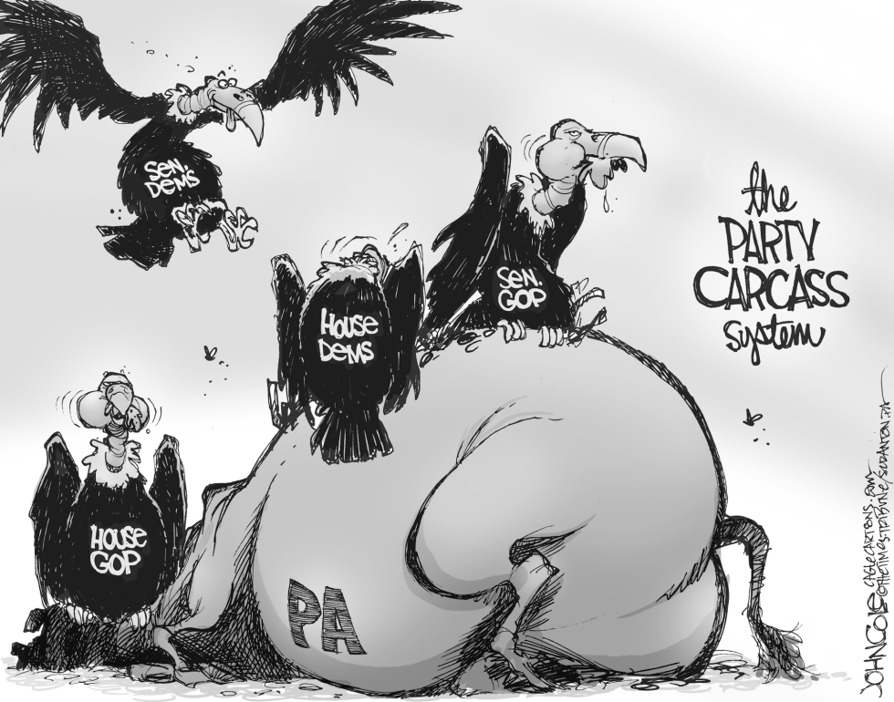 PA TOON -- Legislative caucuses BW