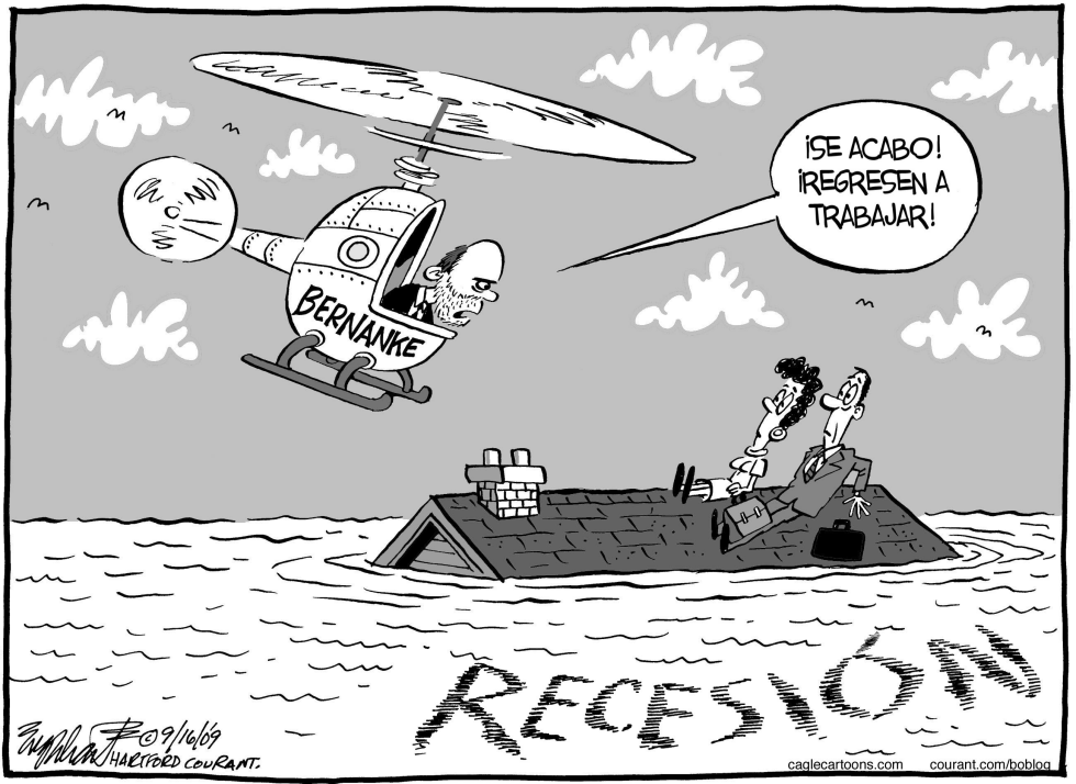  LA RECESION SE ACABO by Bob Englehart