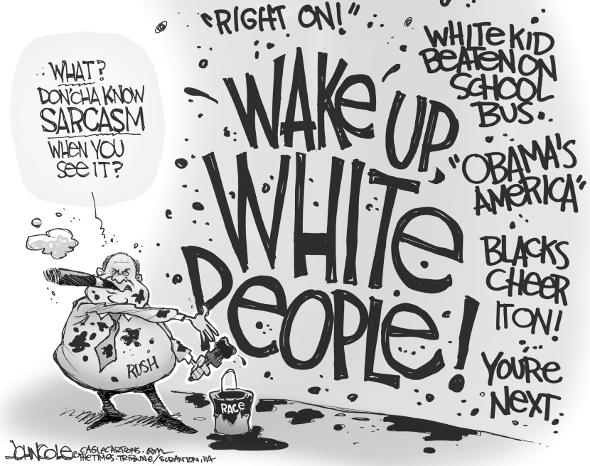 Rush and race BW