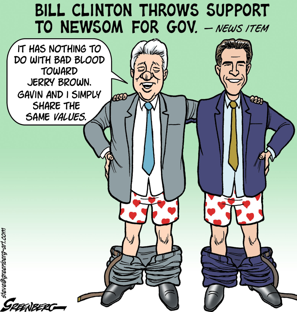 Clinton and Newsom