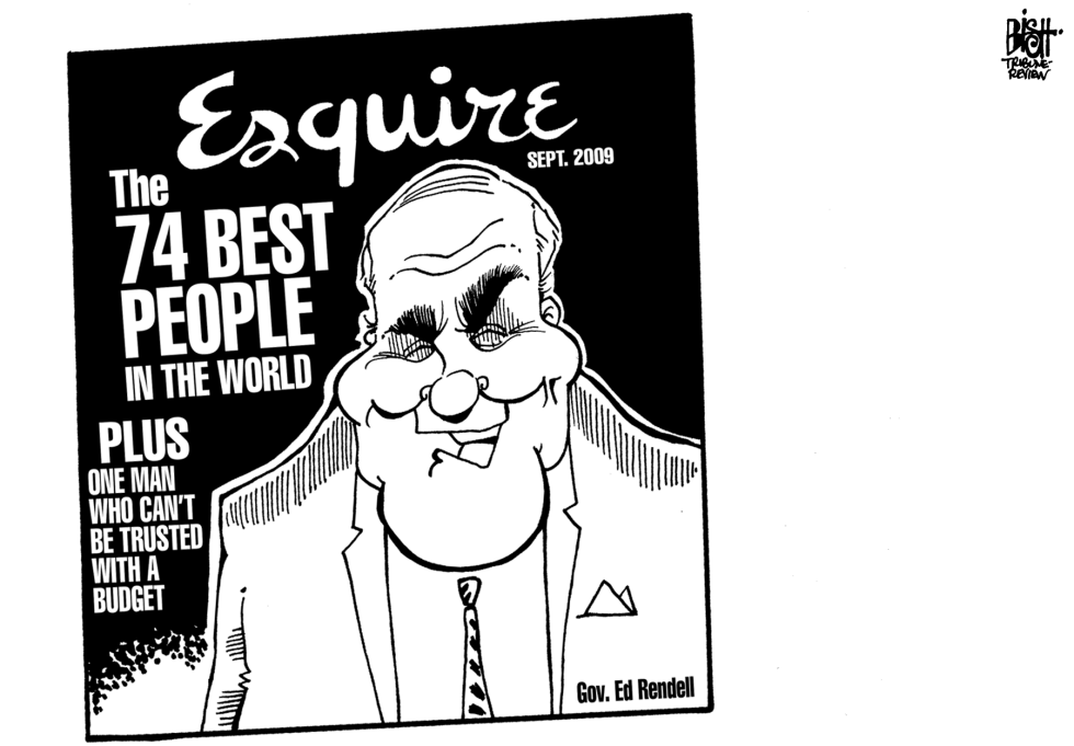 PA- ED RENDELL IN ESQUIRE MAGAZINE, b/w