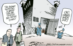 LOCAL CO BUDGET SHORTFALL  by Mike Keefe