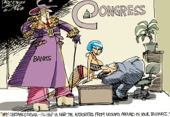 PIMPS AND HOS AND BANKS  by Pat Bagley