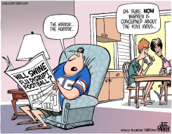 PIGSKINS AND SWINE FLU  by Jeff Parker