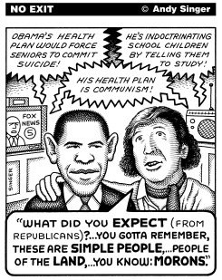 BLAZING SADDLES OBAMA by Andy Singer