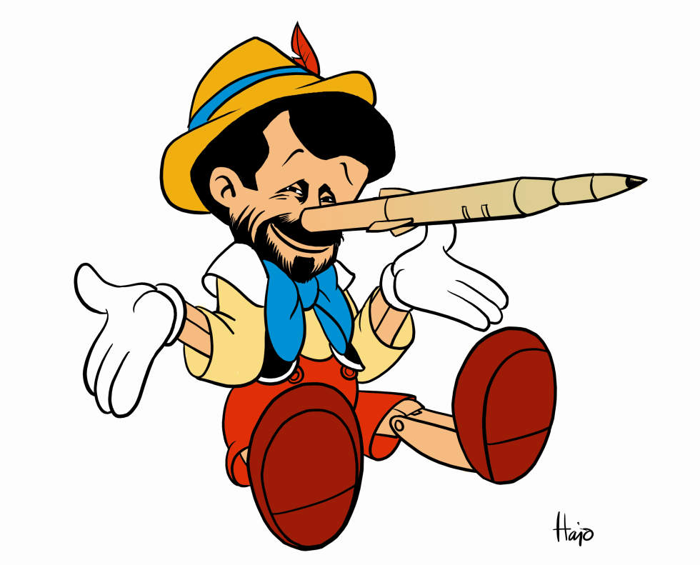 Ahmadinejad Pinocchio Color