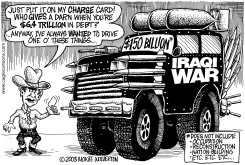 BUSH BUYS WAR ON CREDIT by Monte Wolverton