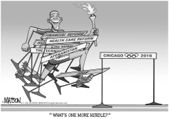 CHICAGO OLYMPICS HURDLE by R.J. Matson