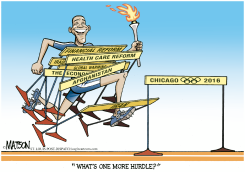 CHICAGO OLYMPICS HURDLE by R.J. Matson
