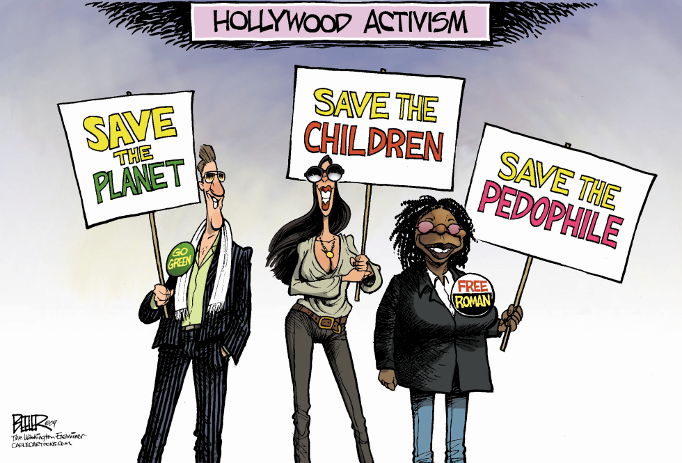  ROMAN POLANSKI AND HOLLYWOOD by Nate Beeler