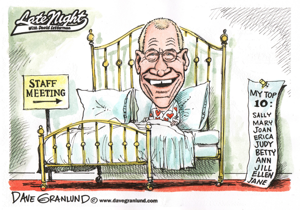  LETTERMAN STAFF AFFAIRS by Dave Granlund