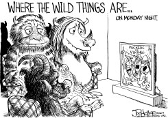 MONDAY NITE FOOTBALL by Joe Heller