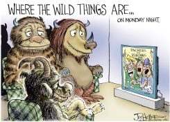 MONDAY NITE FOOTBALL by Joe Heller